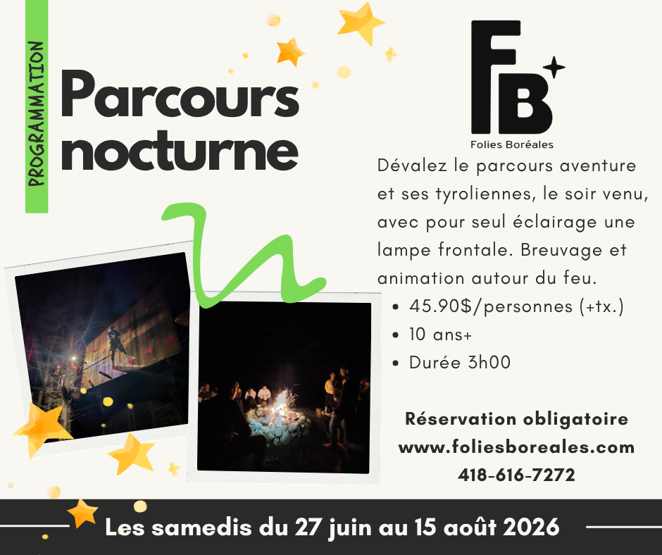 parcours nocturne les samedis soir